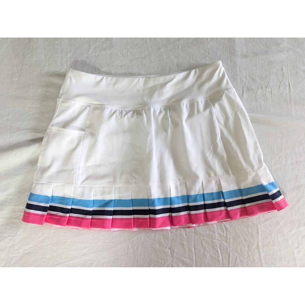 Addison Bay Size L White Court Skort Sporty Collegiate Academia Tenniscore